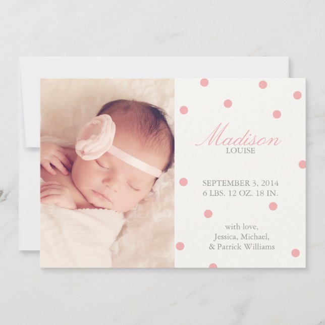 Confetti Birth Announcements (Front)