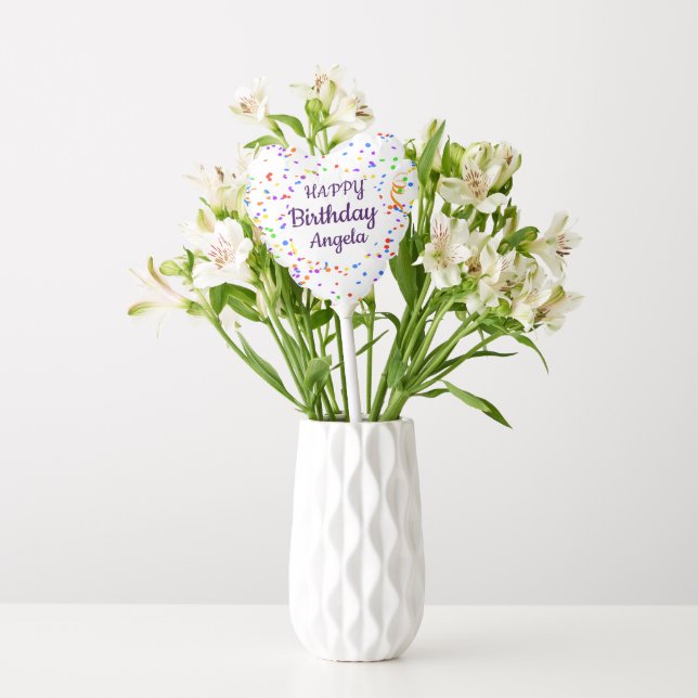Confetti Birthday Balloon (Vase)