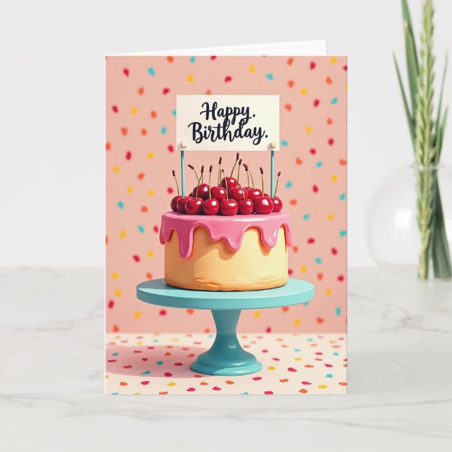 Confetti Birthday Cake Card (Front)
