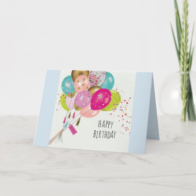 Confetti Birthday Card (Front)