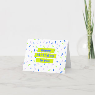 Confetti Birthday Letterpress Thank You Card