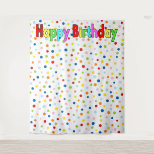 Confetti Birthday Photo Background Tapestry