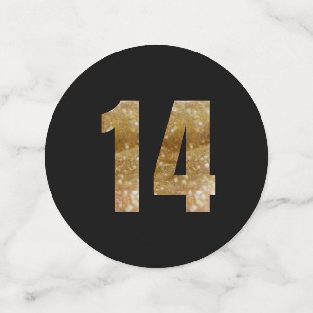 Confetti Black & Gold  (Medium Back)
