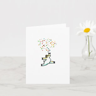 "Confetti," blank greeting card