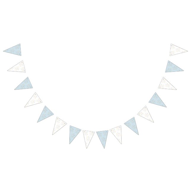 Confetti Blue 1st Birthday Bunting Flags (All)