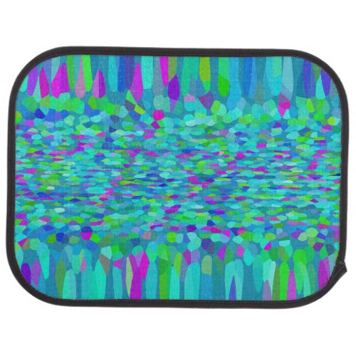 Confetti Blues Fringe Car Floor Mat