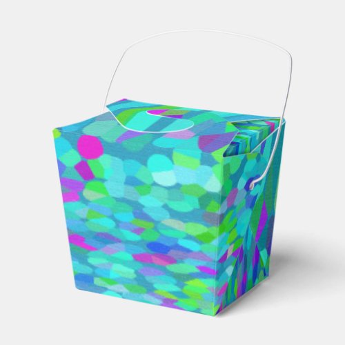 Confetti Blues Fringe Favor Boxes