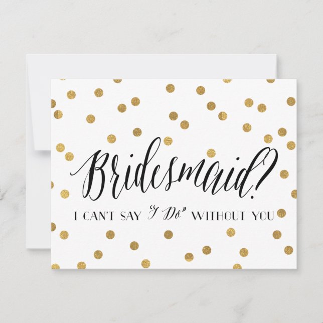 Confetti Bridesmaid | Bridesmaid Invitation (Front)