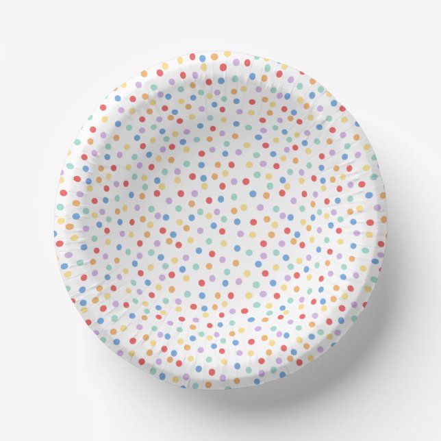Confetti Brights (Dots) Paper Bowls (Front)