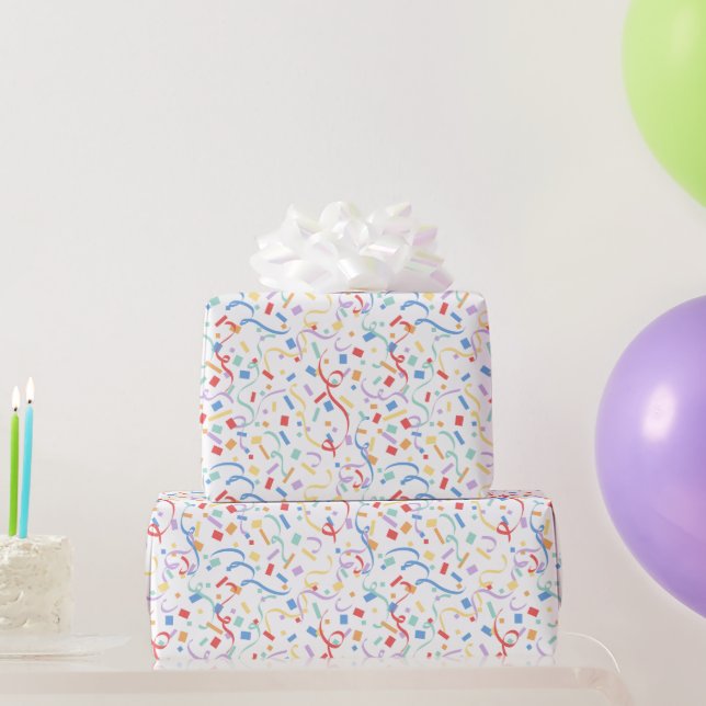 Confetti Brights (Surprise) Wrapping Paper (Party Gifts)