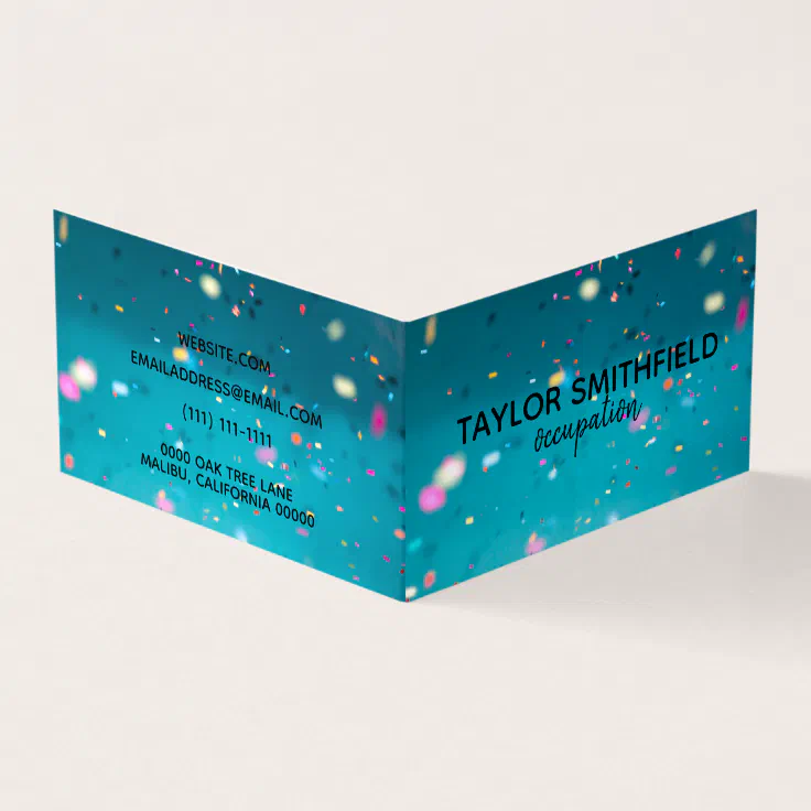 Confetti Business Card Zazzle