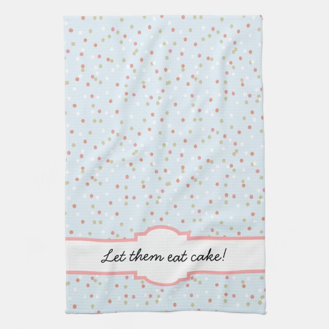 Confetti Cake • Blue Buttercream Frosting Kitchen Towel (Vertical)