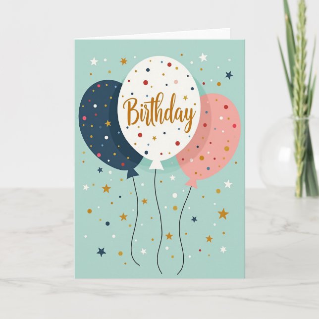 Confetti Celebration Birthday Card (Front)