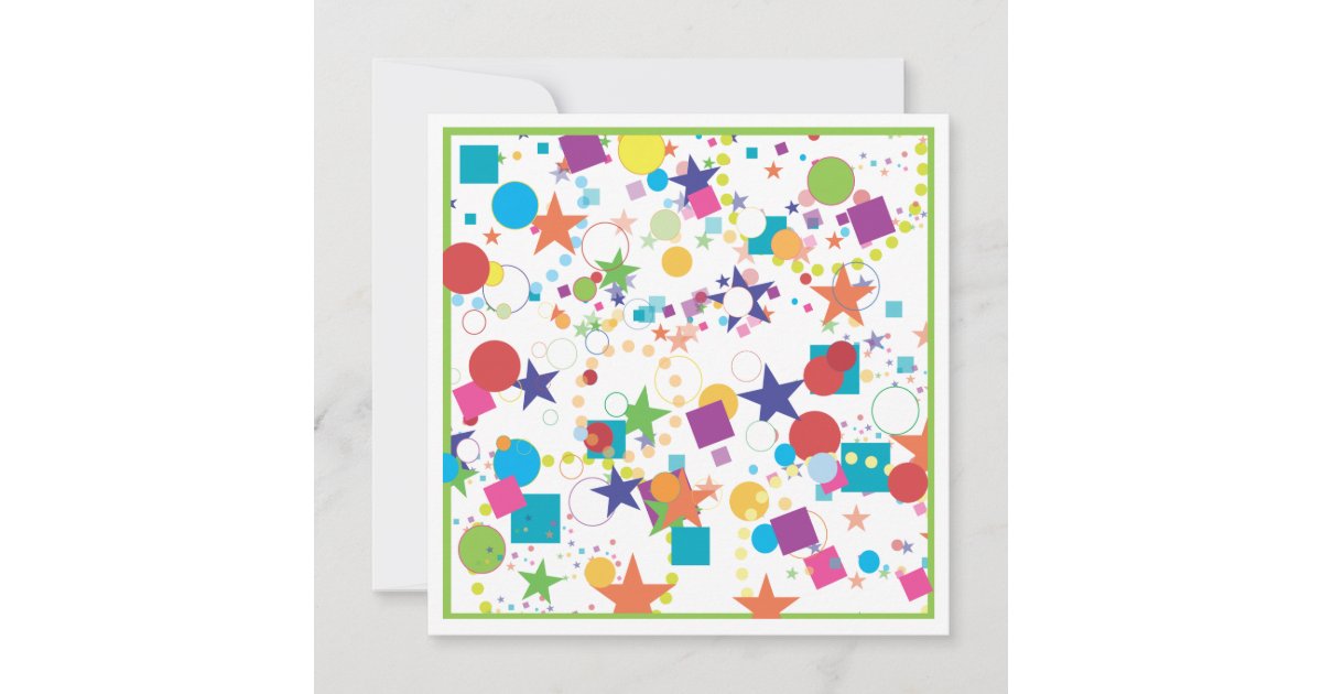 Confetti Celebration Birthday Party Invitation | Zazzle