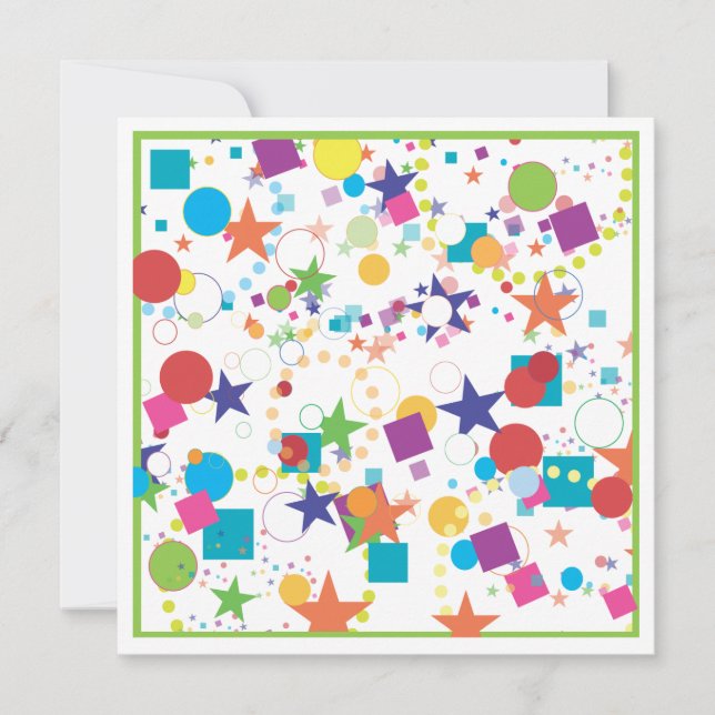 Confetti Celebration Birthday Party Invitation (Front)