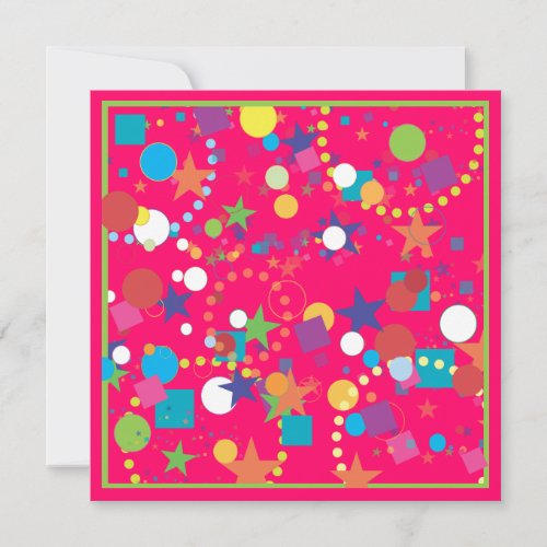 Confetti Celebration Birthday Party Invitation
