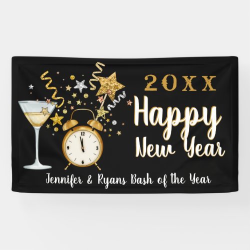 Confetti Champane New Years Eve Banner