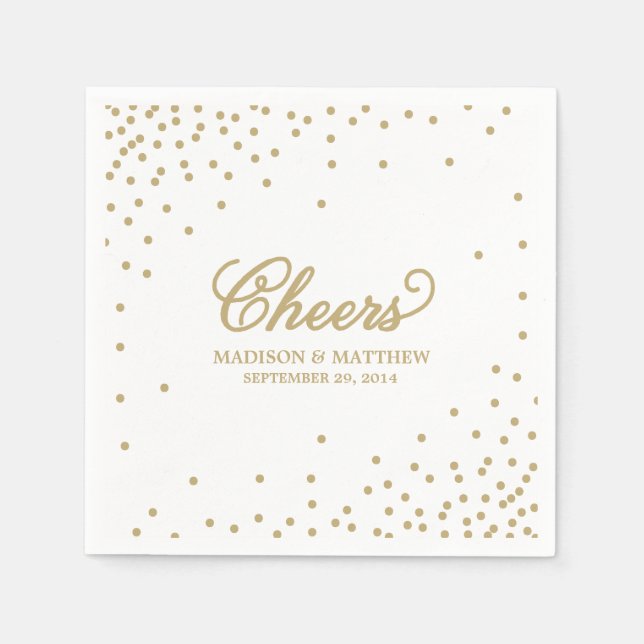 Confetti Cheers | Personalized Paper Napkins (Front)