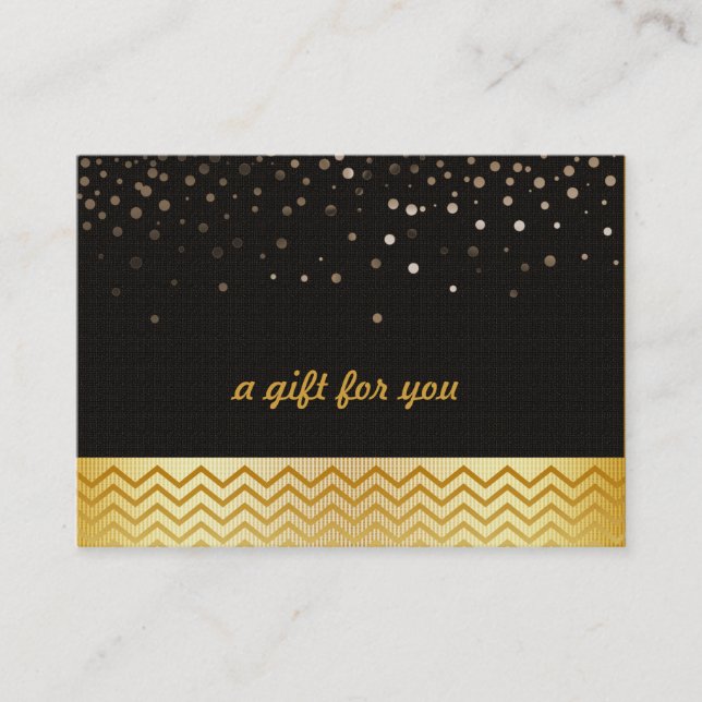 Confetti Chevron Salon and Spa Gift Certificate (Front)