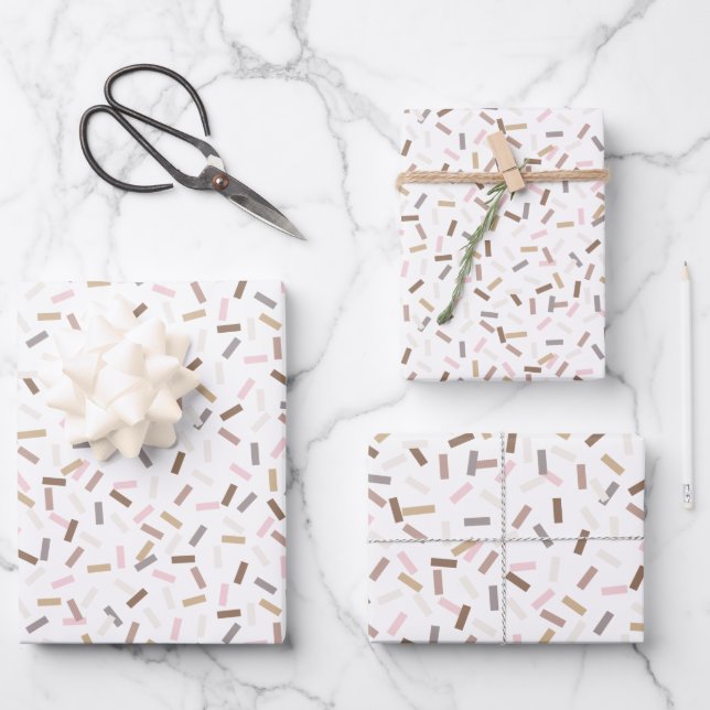 Confetti Chic (Sprinkles) Wrapping Paper Sheets (Front)