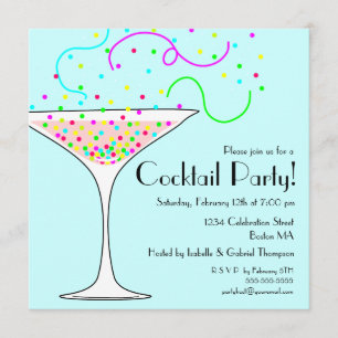 Confetti Cocktail Party Invitation
