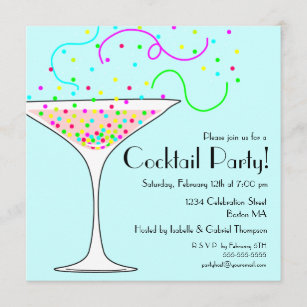 Confetti Cocktail Party Invitation