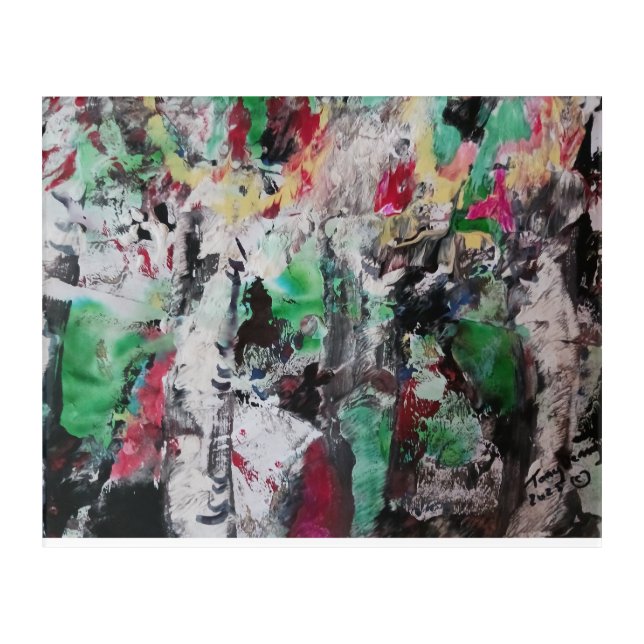 Confetti Color Collision Jungle  Acrylic Print (Front)