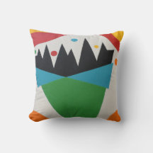 Confetti Cone Abstract Throw Pillow