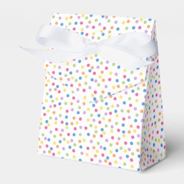 Confetti Dazzle (Dots) Favor Boxes (Front Side)