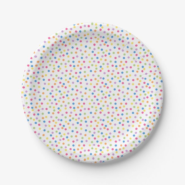 Confetti Dazzle (Dots) Paper Plates (Front)