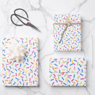 Confetti Dazzle (Sprinkles) Wrapping Paper Sheets