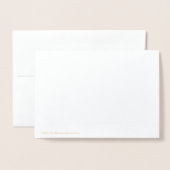 Confetti Dot Gold Foil Blank Thank You Card (Back With Envelope)