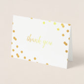 Confetti Dot Gold Foil Blank Thank You Card (Front)