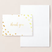 Confetti Dot Gold Foil Blank Thank You Card (Display)