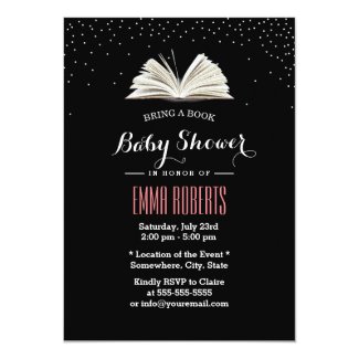Confetti Dots Bring a Book Baby Shower Invitations