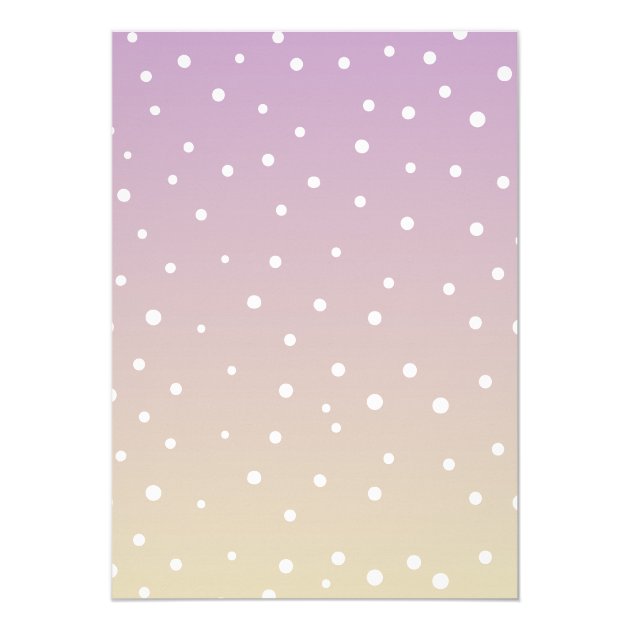 Confetti Dots | Lilac Ombre Baby Shower Invitation