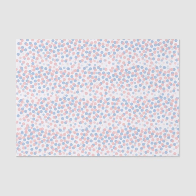 Confetti dots pink blue tissue paper (Front)