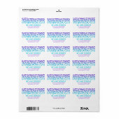 Confetti Dots Purple Teal Address Label (Full Sheet)