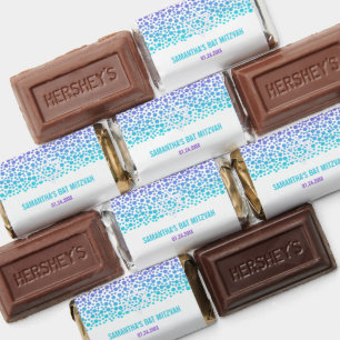 Confetti Dots Purple Teal Bat Mitzvah Hershey's Miniatures