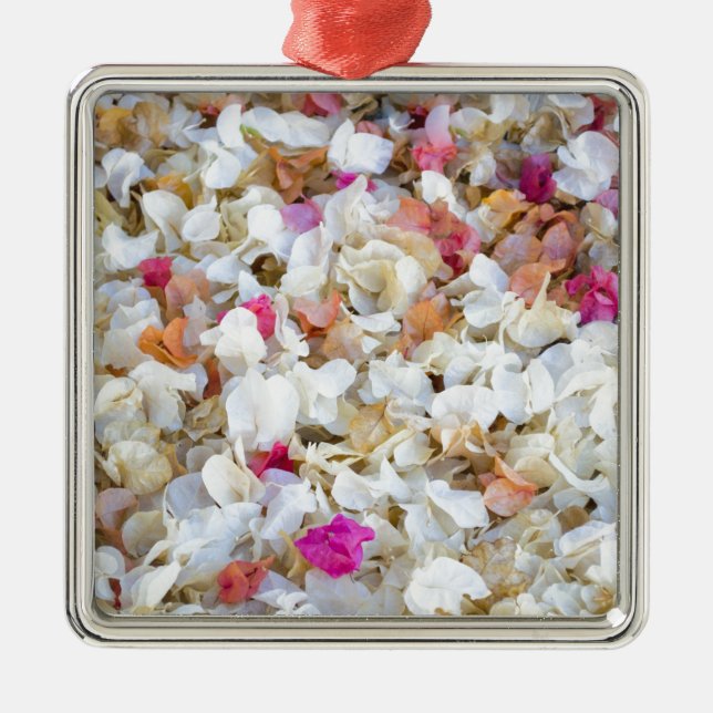 CONFETTI dried flowers Metal Ornament (Front)