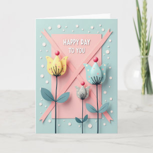 Confetti Flower Birthday Card