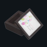 Confetti flower girl thank you wedding gift box<br><div class="desc">Show your appreciation to your flower girls or other wedding attendant with this personalized wedding favor gift box. Fashionable modern pastel shades of pink, bright blue, green with classic grey. Matches wedding confetti flower petal set. Customize / personalize with attendants title, name. Currently reads, Thank you Flower Girl Jacqueline. Uniquely...</div>