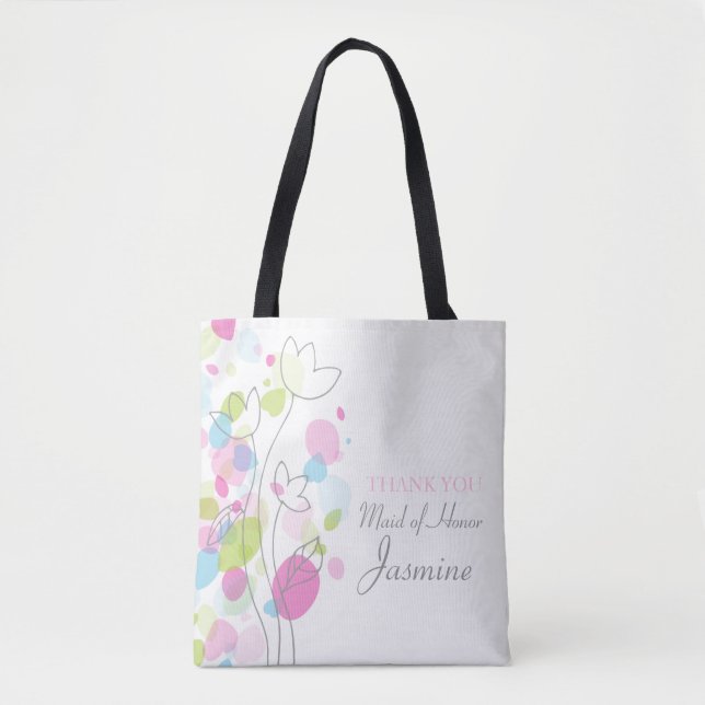Confetti flower maid of honor bag (Front)