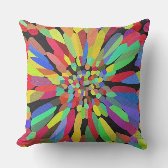 Confetti Flower Outdoor Pillow (Front)