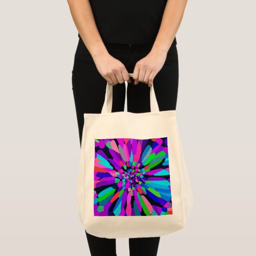 Confetti Flower Purple Tote Bag