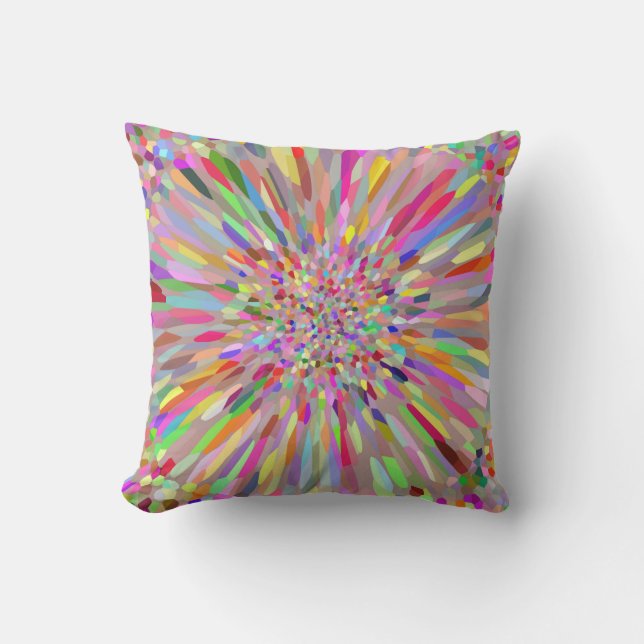 Confetti Flower Summer Outdoor Pillow (Front)