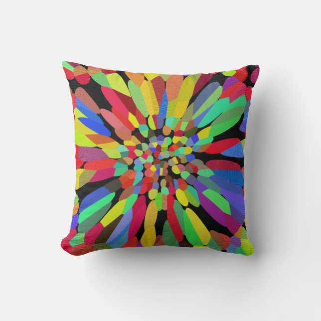 Confetti Flower Throw Pillow (Front)