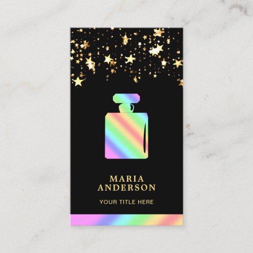 Confetti Fragrance Colorful Rainbow Perfume Bottle Business Card