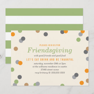 Confetti Friendsgiving Party Invitation
