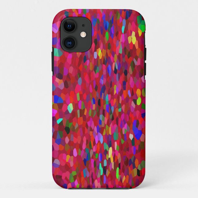 Confetti Fringe in Red Case-Mate iPhone Case (Back)